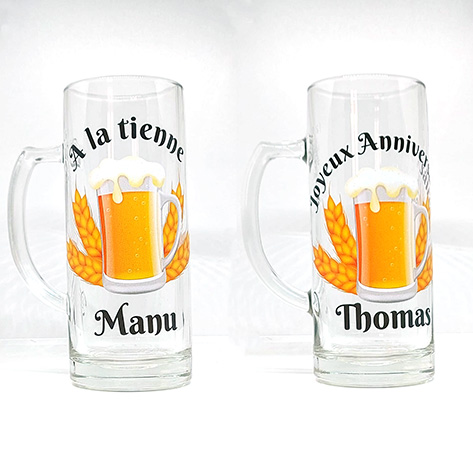 Chope à bière personnalisée