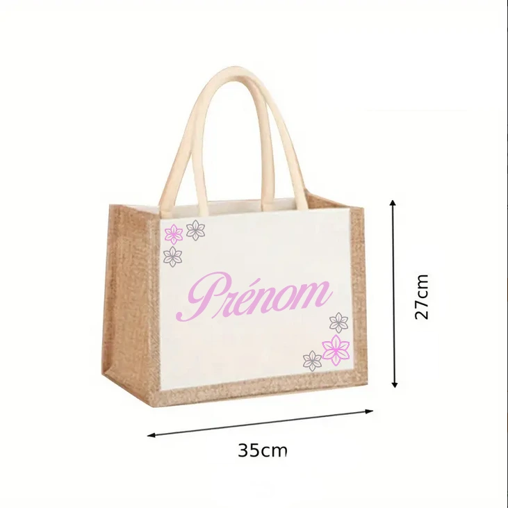 Sac en toile jute fin d'année
